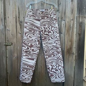 Tiger Mist Zebra Print woman's jeans/pants.
 Button down fly.